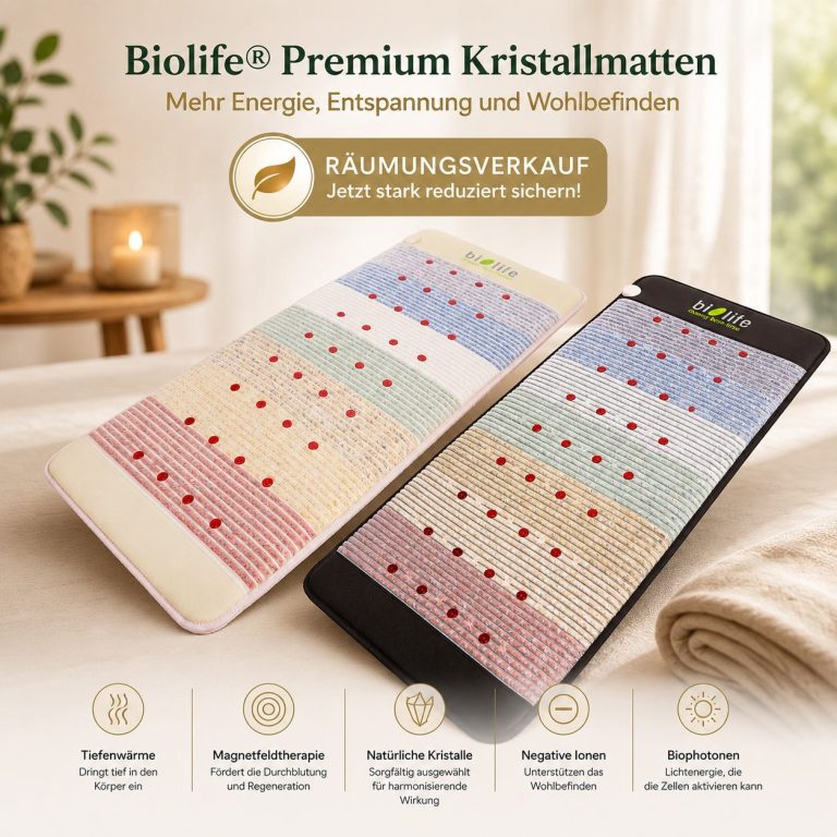 Biolife® Premium Kristallmatte – Räumungsverkauf Biolife® Premium Kristallmatte im Räumungsverkauf – stark reduziert