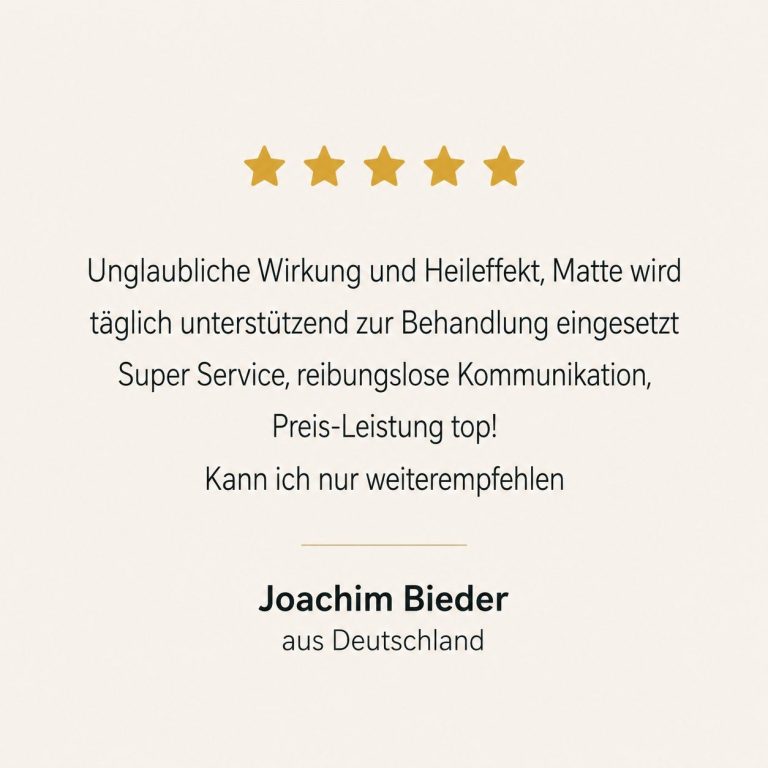 Biolife® Kristallmatte Bewertung Echte Kunden bewerten unsere Biolife® Kristallmatte mit 5 Sternen